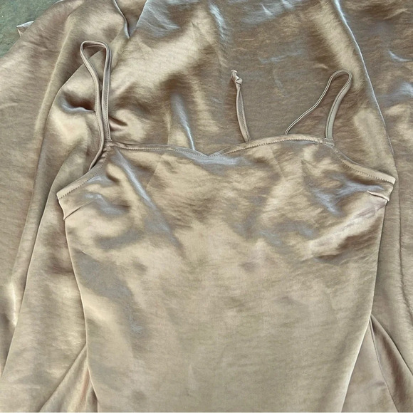 Motel Bonita Satin Slip Maxi Dress Rose XS NWT - Picture 7 of 7